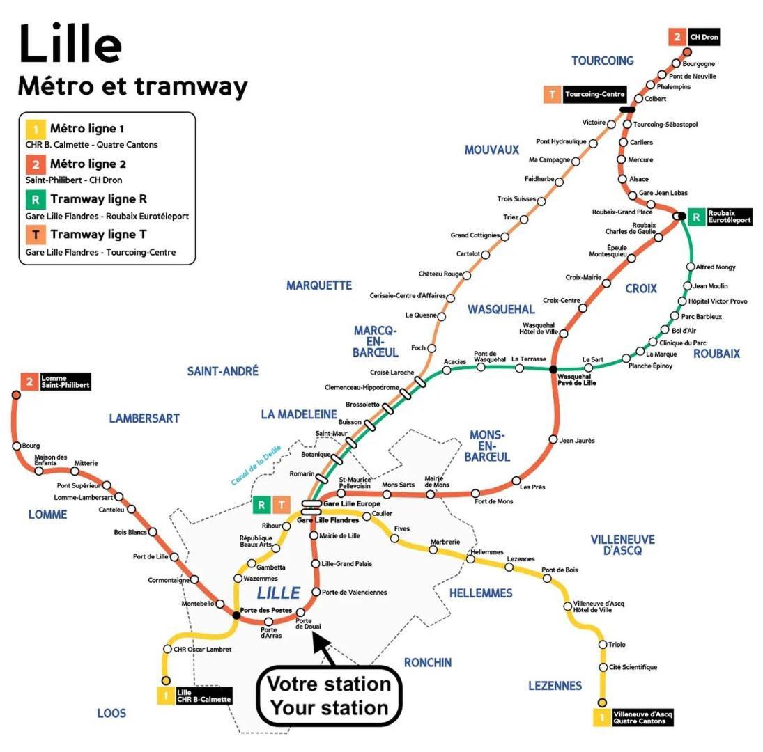 Lille Proche Wazemmes/Jb Lebas - 2 Bed Apartment Eksteriør billede